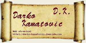 Darko Kamatović vizit kartica